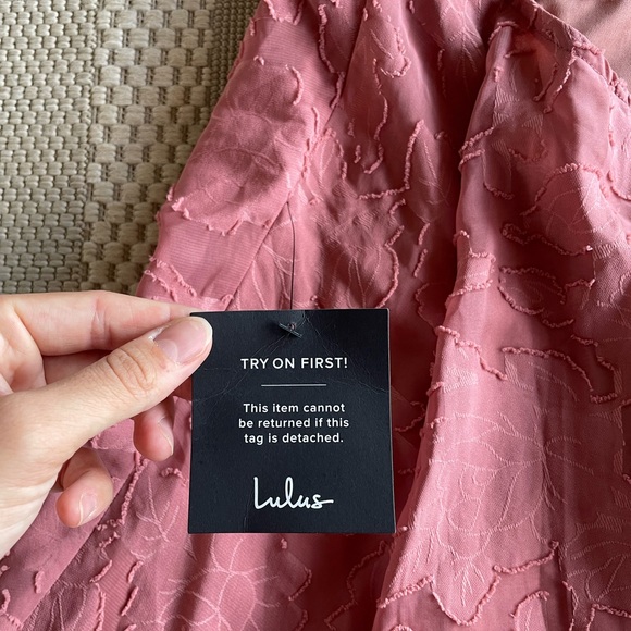 Lulus rose pink floral skater dress - Picture 6 of 7